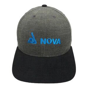 Nova Embroidered Snapback Cap Trucker Baseball Hat USA Made Brushed Cotton